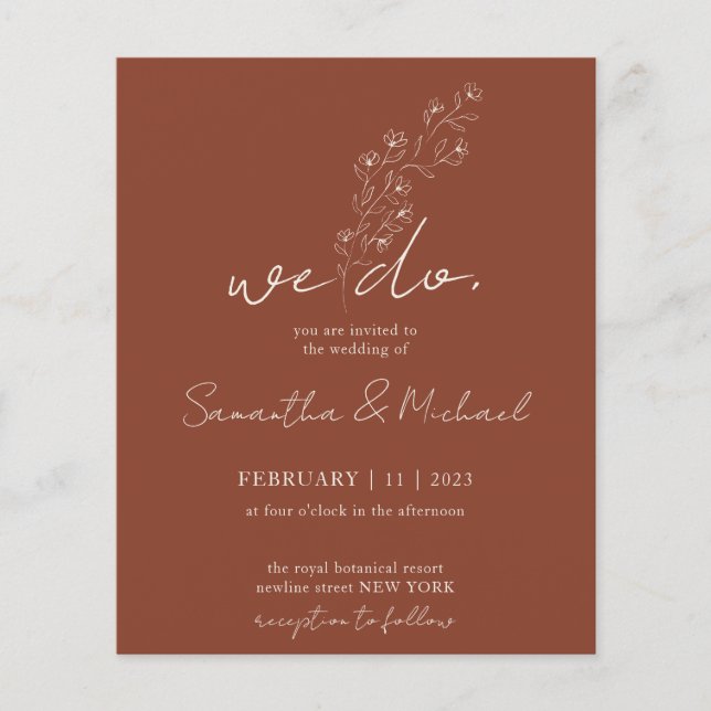 Prospectus 11,4 Cm X 14,2 Cm Terracotta écriture manuscrite Indie Botanique nou (Devant)