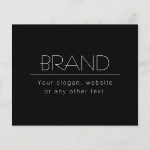 Prospectus 11,4 Cm X 14,2 Cm Texte modifiable minimaliste moderne Noir & Blan