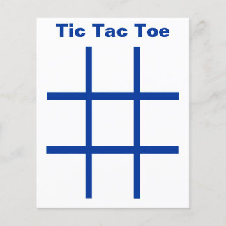 Prospectus 11,4 Cm X 14,2 Cm Tic Tac Toe TAG Grille (utiliser des aimants de ré
