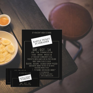 Prospectus 11,4 Cm X 14,2 Cm Ticket Design, Raffle Ticket Fundraiser Event