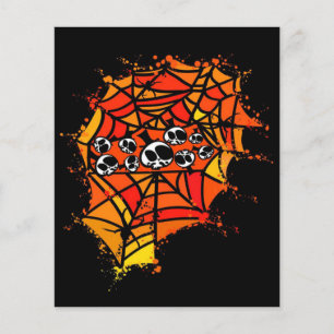 Prospectus 11,4 Cm X 14,2 Cm Toiles d'araignées Crâne d'araignées