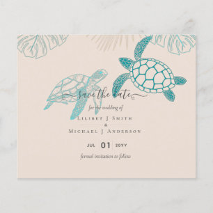 Prospectus 11,4 Cm X 14,2 Cm Tortues de mer Mariage Art moderne