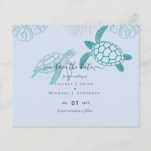 Prospectus 11,4 Cm X 14,2 Cm Tortues de mer Mariage Art moderne