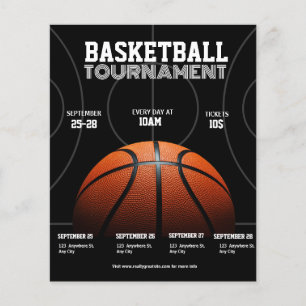 Prospectus 11,4 Cm X 14,2 Cm Tournoi de basket-ball universitaire, Sport de bas