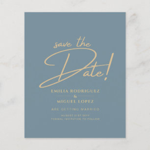 Prospectus 11,4 Cm X 14,2 Cm Tout-en-1 Elégant verre de mer Turquoise Mariage o