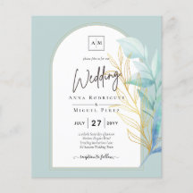 Tout-en-1 Verre de mer Aqua Green Feuille or Maria