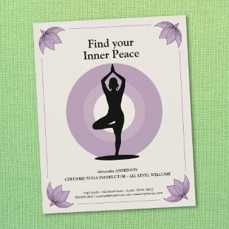 Prospectus 11,4 Cm X 14,2 Cm Tree Pose - Yoga Instructor