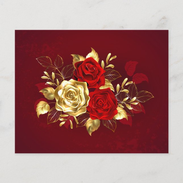 Prospectus 11,4 Cm X 14,2 Cm Trois Roses de bijoux (Devant)