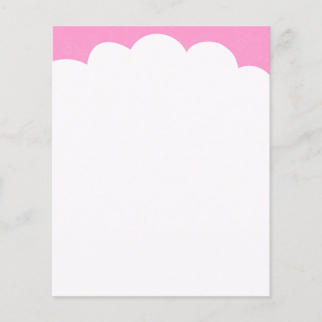 Prospectus 11,4 Cm X 14,2 Cm Trop nuageux - rose (Devant)