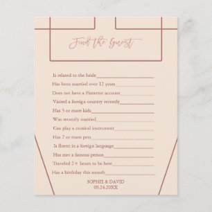 Prospectus 11,4 Cm X 14,2 Cm Trouver L'Invité J'Espère Iivoire Peach Mariage Je
