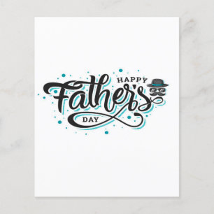 Prospectus 11,4 Cm X 14,2 Cm typographie fête des pères   Cadeau mignon   Amour