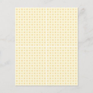 Prospectus 11,4 Cm X 14,2 Cm un arrière - plan jaune et blanc aux petits cercle