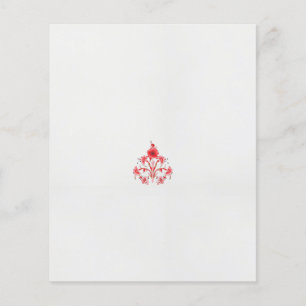 Prospectus 11,4 Cm X 14,2 Cm un design de fleur rouge sur un arrière - plan bla