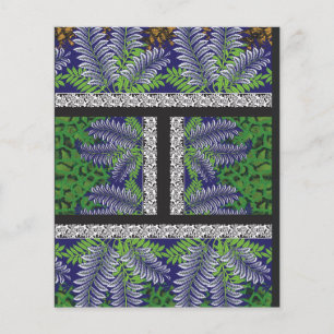 Prospectus 11,4 Cm X 14,2 Cm un design de motif vert et jaune