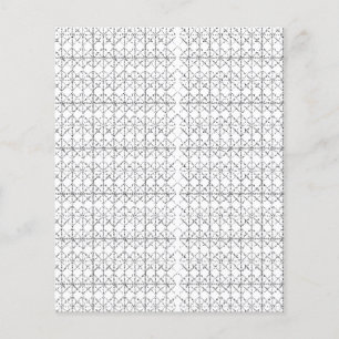 Prospectus 11,4 Cm X 14,2 Cm Un tapis coloré avec un motif géométrique complexe