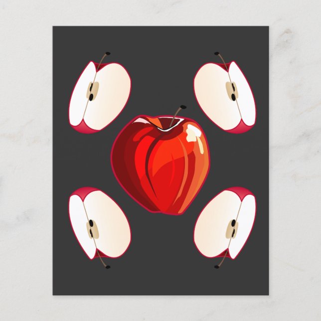 Prospectus 11,4 Cm X 14,2 Cm Une pomme par jour... (Devant)