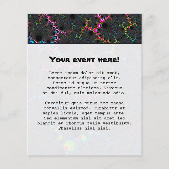 Prospectus 11,4 Cm X 14,2 Cm Veines - Art Fractal (Devant)