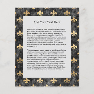 Prospectus 11,4 Cm X 14,2 Cm Velours noir Fleur de Lis Mardi Gras Orleans