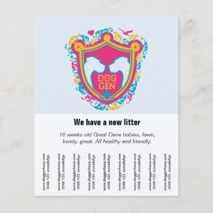 Prospectus 11,4 Cm X 14,2 Cm Vendre de grands Danois