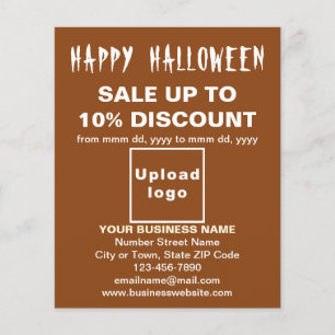 Prospectus 11,4 Cm X 14,2 Cm Vente d'Halloween d'affaires sur prospectus Brown