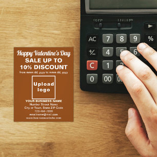 Prospectus 11,4 Cm X 14,2 Cm Vente Valentine d'affaires sur prospectus Brown