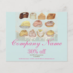 Prospectus 11,4 Cm X 14,2 Cm vert menthe dessert cookies bonbons chocolat