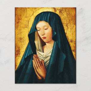Prospectus 11,4 Cm X 14,2 Cm Vierge dans la prière de Riga