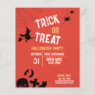 Prospectus 11,4 Cm X 14,2 Cm Vintage Halloween Trump Ou Treat Halloween Party