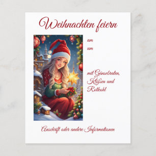 Prospectus 11,4 Cm X 14,2 Cm Voeux de Noël