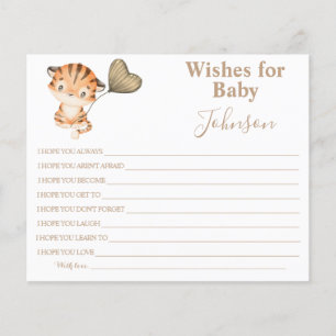 Prospectus 11,4 Cm X 14,2 Cm Voeux pour bébé Baby Tiger Carte Baby shower