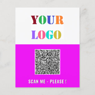 Prospectus 11,4 Cm X 14,2 Cm Vos dépliants promotionnels de code QR et logo pou