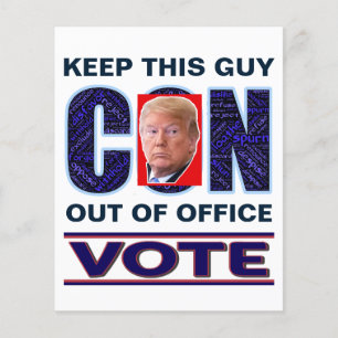 Prospectus 11,4 Cm X 14,2 Cm Votez Blue Resist 2024 Presidential Flyers