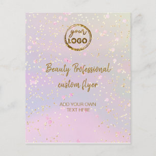 Prospectus 11,4 Cm X 14,2 Cm votre logo fausse parties scintillant
