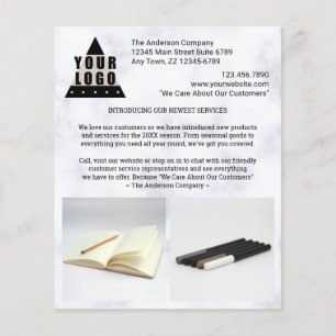 Prospectus 11,4 Cm X 14,2 Cm Votre Logo Marbre Design Créez Votre Propre 2 Phot