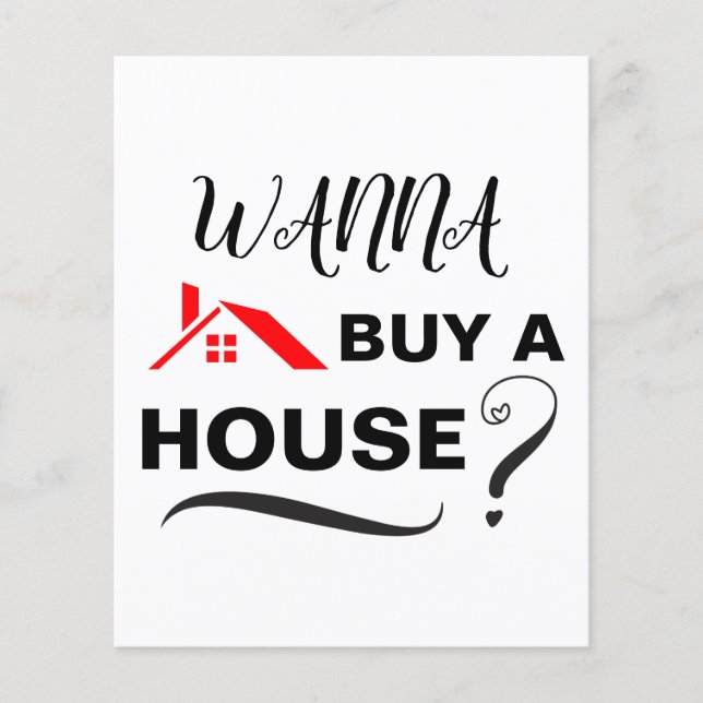 Prospectus 11,4 Cm X 14,2 Cm Vous voulez acheter une maison? Agent d'annonce im (Devant)