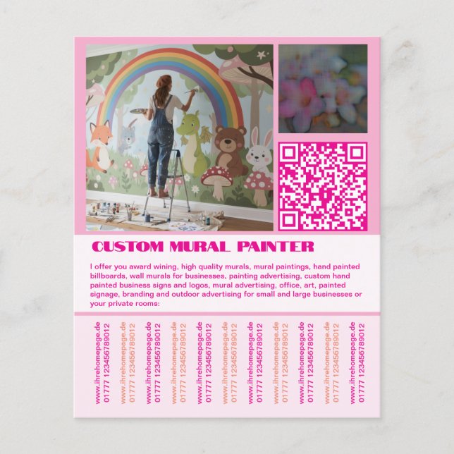 Prospectus 11,4 Cm X 14,2 Cm Wall Mural painter  (Devant)