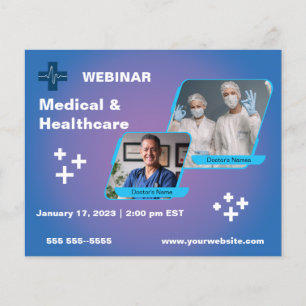 Prospectus 11,4 Cm X 14,2 Cm Webinaire sur les soins Médicales et de santé