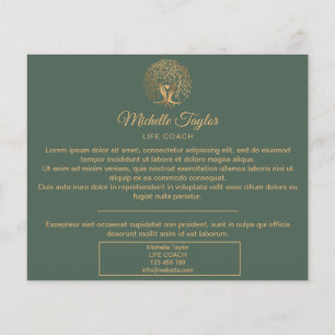 Prospectus 11,4 Cm X 14,2 Cm Willow Tree of Life Entraîneur, Thérapie, Psycholo