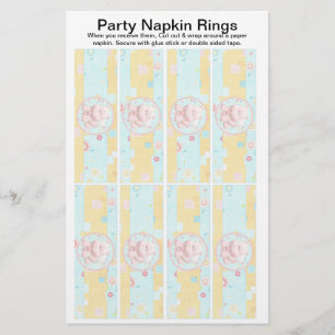 Prospectus 14 Cm X 21,6 Cm 8 par feuille Baby shower Safari Papier  Anneaux d