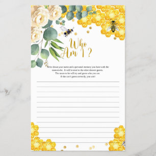 Prospectus 14 Cm X 21,6 Cm Abeille Qui Suis-Je Carte De Jeu