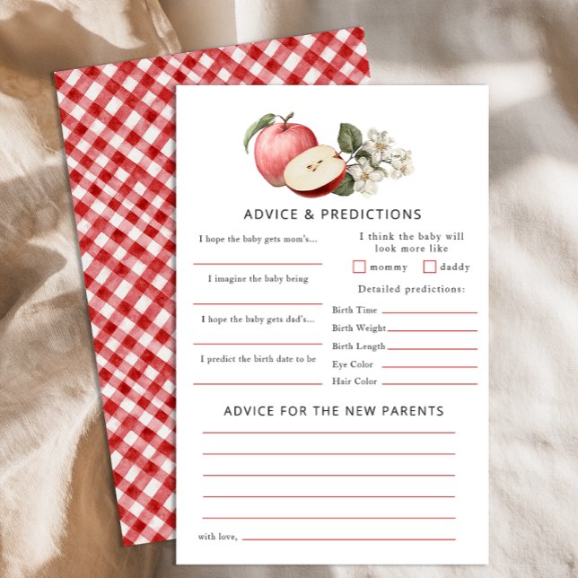 Prospectus 14 Cm X 21,6 Cm Apple of Our Eye Baby shower Conseils & Prédiction (Advice & Predictions )