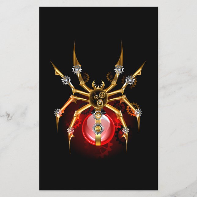 Prospectus 14 Cm X 21,6 Cm Araignée en vapeur noire (Devant)