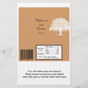 Prospectus 14 Cm X 21,6 Cm Arbre de printemps Brown/Mariage blanc Grand Wrapp