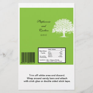 Prospectus 14 Cm X 21,6 Cm Arbre de printemps vert/blanc Mariage grand bar Wr