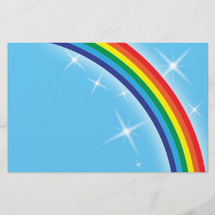 Prospectus 14 Cm X 21,6 Cm Arc en ciel sur un arrière - plan bleu ciel