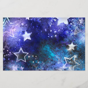 Prospectus 14 Cm X 21,6 Cm Arrière - plan spatial avec étoiles