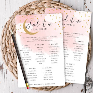 Prospectus 14 Cm X 21,6 Cm Au-dessus de la lune Pink Purse Chasse au trésor C