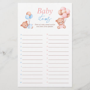 Prospectus 14 Cm X 21,6 Cm Baby Items Garçon Girl Twins Baby shower Jeu