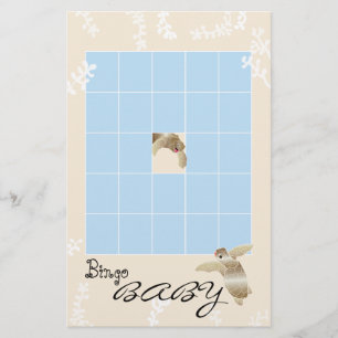 Prospectus 14 Cm X 21,6 Cm Baby shower BINGO "Tortue bleue/crème"