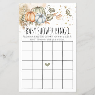 Prospectus 14 Cm X 21,6 Cm Baby shower citrouille - Carte de Bingo
